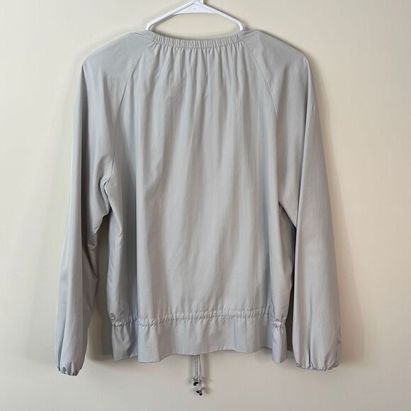 Zara Women’s Fashion Jacket Bomber Zip Up Elastic Waist Pockets Medium Gray - Picture 4 of 7